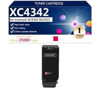 XC4342 Cartuccia Toner di Ricambio per Lexmark XC4342 XC4352 Stampanti, 25000 Pagine,Magenta-1 pack