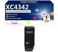 XC4342 Cartuccia Toner di Ricambio per Lexmark XC4342 XC4352 Stampanti, 25000 Pagine,Yellow-1 pack