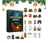 XCalendrier Du Compte À Rebours De Noël - 26x18cm Adventure Calendar Advent, 2025 Christmas Adventure Advent Set | 2d Party Acrylique Favorable Ornement De La Chantie Pour Les Explorateurs Adolescents