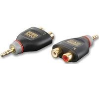 XCALIBER Adattatore RCA Femmina a Jack Stereo 3.5mm Maschio, Placcato Oro