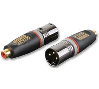 XCALIBER Adattatore XLR Maschio 3 Pin a RCA Femmina, Dorato