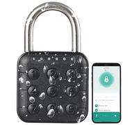 Xcase lucchetto, bluetooth: Lucchetto in metallo intelligente, con codice numerico a 6 cifre e app, involucro stabile in lega di zinco, app gratuita "ELESION" (a combinazione, tenda con chiusura)