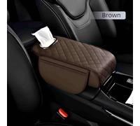 Xcavjphmezo Cuscino Bracciolo Auto per KIA K5(DL3) 5.Gen 2020 2021 2022 2023 2024, Pelle Pregiata e Resistente, Memory Foam Multifunzionale Cuscino Bracciolo Auto, Accessori Auto,Brown