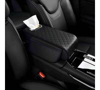 Xcavjphmezo Cuscino Bracciolo Auto per KIA K5(DL3) 5.Gen 2020 2021 2022 2023 2024, Pelle Pregiata e Resistente, Memory Foam Multifunzionale Cuscino Bracciolo Auto, Accessori Auto,Black