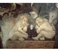 XcBAIHOUD Dipinti Famosi Pittura Quadri Stampe Da Parete Alegoría del Buen Gobierno Detalle de Rómulo y Remo de Ambrogio Lorenzetti per L'arredamento del Soggiorno 60x90cm