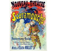 XcBAIHOUD Dipinti Famosi Pittura Quadri Stampe Da Parete Arte Entretenimiento Scaramouche Ballet de Jules Cheret per L'arredamento del Soggiorno 60x90cm