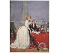 XcBAIHOUD Dipinti Famosi Pittura Quadri Stampe Da Parete Copia de Lavoisier y su esposa de Boris Mestchersky de Jacques Louis David per L'arredamento del Soggiorno 60x90cm