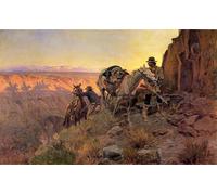 XcBAIHOUD Dipinti Famosi Pittura Quadri Stampe Da Parete Cuando las sombras insinúan la muerte Charles Russell per L'arredamento del Soggiorno 60x90cm