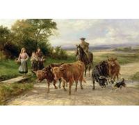 XcBAIHOUD Dipinti Famosi Pittura Quadri Stampe Da Parete el Apuesto Drover por Heywood Hardy per L'arredamento del Soggiorno 60x90cm