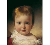XcBAIHOUD Dipinti Famosi Pittura Quadri Stampe Da Parete El barón Alexander Vesque Von Püttlingen de niño por Friedrich Von Amerling per L'arredamento del Soggiorno 60x90cm