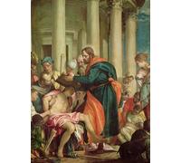 XcBAIHOUD Dipinti Famosi Pittura Quadri Stampe Da Parete El Milagro de San Bernabé de Paolo Veronese per L'arredamento del Soggiorno 60x90cm