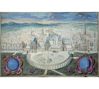 XcBAIHOUD Dipinti Famosi Pittura Quadri Stampe Da Parete el Palacio de los Duques de Borgoña en Dijon antes de la restauración por Jules Hardouin Mansart per L'arredamento del Soggiorno 60x90cm