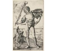 XcBAIHOUD Dipinti Famosi Pittura Quadri Stampe Da Parete el portaestandarte de Albrecht Dürer per L'arredamento del Soggiorno 60x90cm