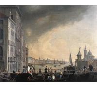 XcBAIHOUD Dipinti Famosi Pittura Quadri Stampe Da Parete el Puente para la Fiesta de la Señora Della Salute Luca Carlevaris per L'arredamento del Soggiorno 60x90cm