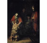 XcBAIHOUD Dipinti Famosi Pittura Quadri Stampe Da Parete El regreso del hijo pródigo de Rembrandt Van Rijn per L'arredamento del Soggiorno 60x90cm