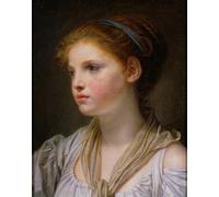XcBAIHOUD Dipinti Famosi Pittura Quadri Stampe Da Parete Irl con Aribbon de Jean Baptiste Greuze per L'arredamento del Soggiorno 60x90cm