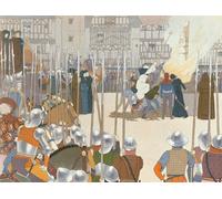 XcBAIHOUD Dipinti Famosi Pittura Quadri Stampe Da Parete Juana deen la hoguera Ilustración de jeanne arc por Louis Maurice Boutet De Monvel per L'arredamento del Soggiorno 60x90cm