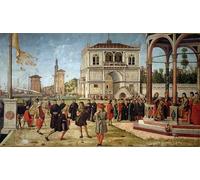XcBAIHOUD Dipinti Famosi Pittura Quadri Stampe Da Parete la historia de santa Úrsula la repatriación de los embajadores ingleses de Vittore Carpaccio per L'arredamento del Soggiorno 60x90cm