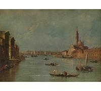 XcBAIHOUD Dipinti Famosi Pittura Quadri Stampe Da Parete la isla de San Giorgio de Francesco Guardi per L'arredamento del Soggiorno 60x90cm