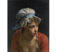 XcBAIHOUD Dipinti Famosi Pittura Quadri Stampe Da Parete La Mafia Gustave Jean Jacquet per L'arredamento del Soggiorno 60x90cm