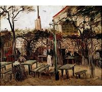 XcBAIHOUD Dipinti Famosi Pittura Quadri Stampe Da Parete la mesa de billar de madera se convirtió en La Bonne Franquette de Vincent Van Gogh per L'arredamento del Soggiorno 60x90cm