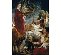 XcBAIHOUD Dipinti Famosi Pittura Quadri Stampe Da Parete la Ofrenda a Ceres de Jacob Jordaens per L'arredamento del Soggiorno 60x90cm
