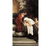 XcBAIHOUD Dipinti Famosi Pittura Quadri Stampe Da Parete la visión de santa Francesca Romana Orazio Gentleschi per L'arredamento del Soggiorno 60x90cm
