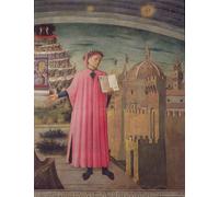XcBAIHOUD Dipinti Famosi Pittura Quadri Stampe Da Parete Lectura de Dante de la Divina Comedia de Domenico Di o per L'arredamento del Soggiorno 60x90cm