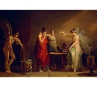 XcBAIHOUD Dipinti Famosi Pittura Quadri Stampe Da Parete Leyenda de Cupido y Psique de Angelica Kauffmann per L'arredamento del Soggiorno 60x90cm