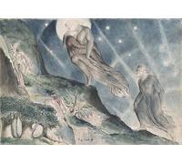 XcBAIHOUD Dipinti Famosi Pittura Quadri Stampe Da Parete Lucía llevando a Dante en su sueño Ilustración de la Divina Comedia de William Blake per L'arredamento del Soggiorno 60x90cm