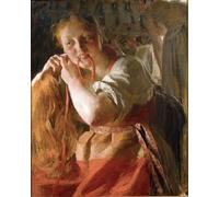 XcBAIHOUD Dipinti Famosi Pittura Quadri Stampe Da Parete Margit Par Zorn Anders Leonard por Anders Leonard Zorn per L'arredamento del Soggiorno 60x90cm