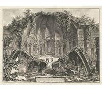 XcBAIHOUD Dipinti Famosi Pittura Quadri Stampe Da Parete Restos del Templo del Dios Canopus en la Villa Adriana en Tivoli por Battista Piranesi per L'arredamento del Soggiorno 60x90cm