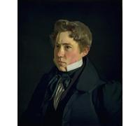 XcBAIHOUD Dipinti Famosi Pittura Quadri Stampe Da Parete Retrato del pintor y litógrafo Ph Gemzøe por Christen Købke per L'arredamento del Soggiorno 60x90cm