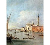 XcBAIHOUD Dipinti Famosi Pittura Quadri Stampe Da Parete S Giorgio Maggiore visto desde la Giudecca de Francesco Guardi per L'arredamento del Soggiorno 60x90cm