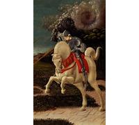 XcBAIHOUD Dipinti Famosi Pittura Quadri Stampe Da Parete San Jorge y el Dragón de Paolo Uccello per L'arredamento del Soggiorno 60x90cm