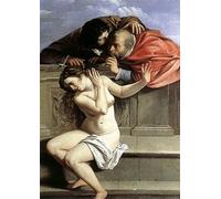 XcBAIHOUD Dipinti Famosi Pittura Quadri Stampe Da Parete Susana y los ancianos de Artemisia Gentileschi per L'arredamento del Soggiorno 60x90cm
