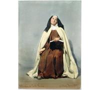 XcBAIHOUD Dipinti Famosi Pittura Quadri Stampe Da Parete Una monja de la orden de Santa Teresa de Carl Haag per L'arredamento del Soggiorno 60x90cm