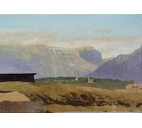XcBAIHOUD Dipinti Famosi Pittura Quadri Stampe Da Parete Village Dans Une Vallee por un artista famoso per L'arredamento del Soggiorno 60x90cm