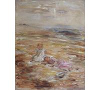 XcBAIHOUD Dipinti Famosi Tela Parete Stampe Su Canvas Dos niños en la orilla de William Mctaggart per L'arredamento del Soggiorno 60x90cm