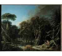XcBAIHOUD Dipinti Famosi Tela Parete Stampe Su Canvas el bosque de François Boucher per L'arredamento del Soggiorno 60x90cm