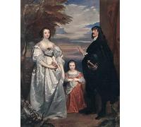 XcBAIHOUD Dipinti Famosi Tela Parete Stampe Su Canvas el conde y la condesa de Der deVan Dyck per L'arredamento del Soggiorno 60x90cm