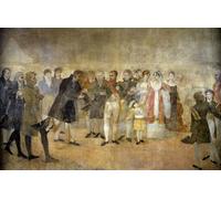 XcBAIHOUD Dipinti Famosi Tela Parete Stampe Su Canvas El emperador Napoleón I visita el Salon Du Louvre de Antoine Jean Gros per L'arredamento del Soggiorno 60x90cm
