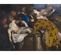 XcBAIHOUD Dipinti Famosi Tela Parete Stampe Su Canvas El Entierro de Cristo de Tiziano Vecelli per L'arredamento del Soggiorno 60x90cm