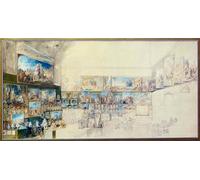 XcBAIHOUD Dipinti Famosi Tela Parete Stampe Su Canvas el Salón de Dibujo de Gabriel De Saint Aubin per L'arredamento del Soggiorno 60x90cm