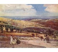 XcBAIHOUD Dipinti Famosi Tela Parete Stampe Su Canvas en el camino de Jerusalén a Betania por John Fulleylove per L'arredamento del Soggiorno 60x90cm