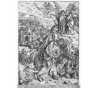 XcBAIHOUD Dipinti Famosi Tela Parete Stampe Su Canvas Escena del Apocalipsis El ángel con las llaves del abismo de Albrecht Dürer per L'arredamento del Soggiorno 60x90cm