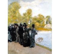 XcBAIHOUD Dipinti Famosi Tela Parete Stampe Su Canvas Estanque en los Jardines de Luxemburgo de Giuseppe De Nittis per L'arredamento del Soggiorno 60x90cm