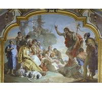XcBAIHOUD Dipinti Famosi Tela Parete Stampe Su Canvas Italia Bérgamo Capilla Colleoni Juan Bautista predicando a la multitud por Battista per L'arredamento del Soggiorno 60x90cm