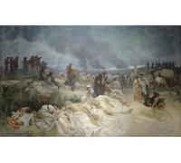 XcBAIHOUD Dipinti Famosi Tela Parete Stampe Su Canvas la epopeya eslava No. Petr de Chelcice de Alphonse Maria Mucha per L'arredamento del Soggiorno 60x90cm