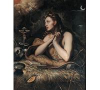 XcBAIHOUD Dipinti Famosi Tela Parete Stampe Su Canvas la Magdalena penitente de Domenico Robusti Tintoretto per L'arredamento del Soggiorno 60x90cm